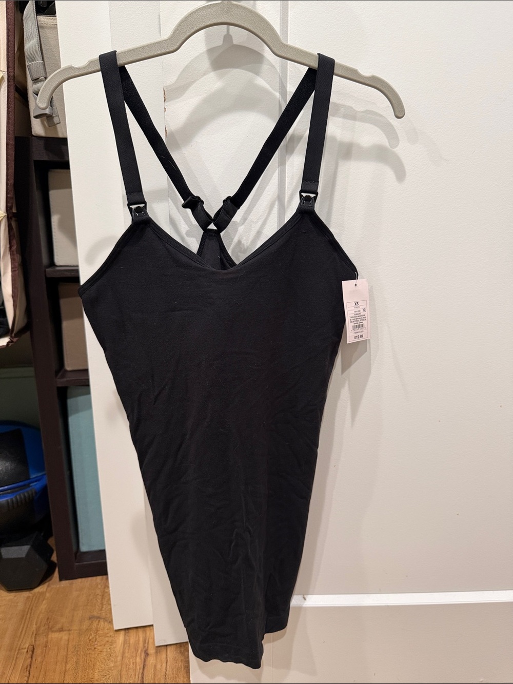 Auden racerback nursing cami with built in bra, lined cups